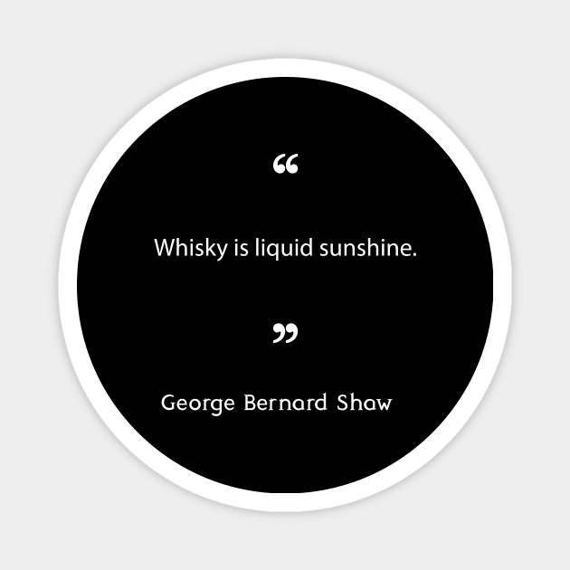 George Bernard Shaw on Whisky Magnet by WhiskyLoverDesigns